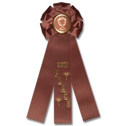 14" Ninth Place Stock Rosette w/Trophy Cup Medallion