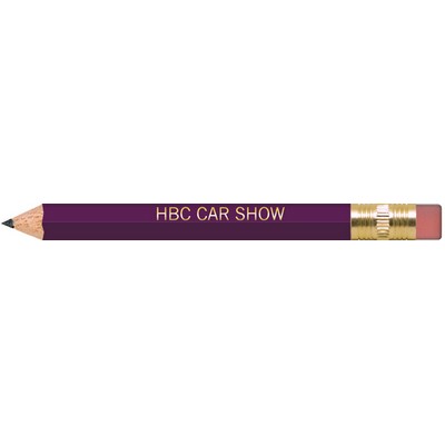 Purple Hexagon Golf Pencils with Erasers