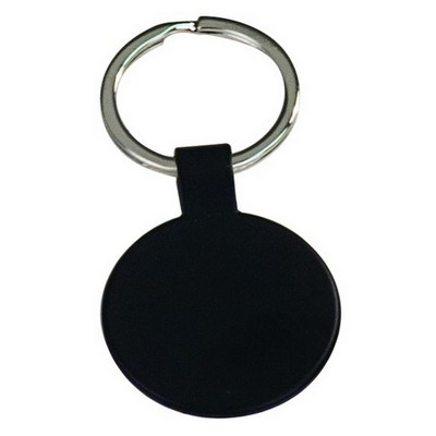 Black Round Metal Key Chain