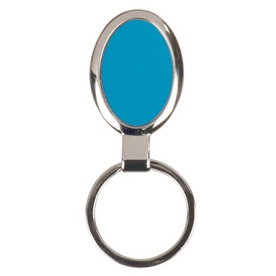 Laser Engraved Oval Metal Key Chain