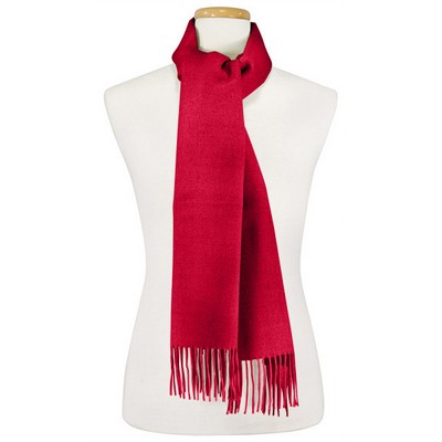 Red 100% Alpaca Scarf - 11" x 70"
