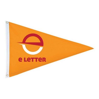 12"x18" Single-Sided Triangle Pennant Flag w Digital Print