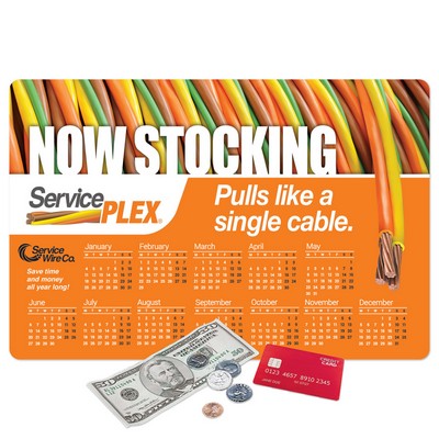 Vynex® Peel&Place® Ultra Thin removable/repositionable Calendar Counter Mat-10"x15"x.015"