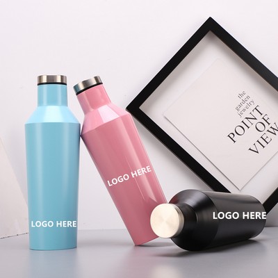 17 Oz. Stainless Steel Vacuum Water Bottle (3.1"x 3.1"x 9.5")