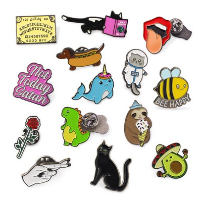 1" Custom Lapel Pins Die Struck Hard Enamel Pin