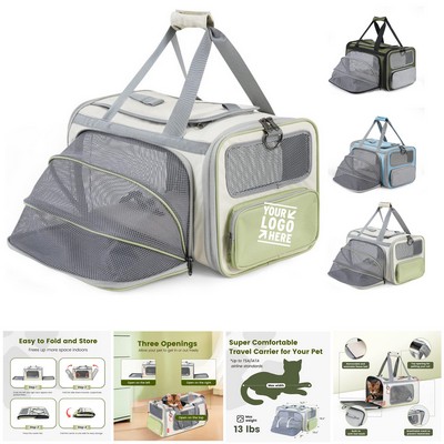 Soft Sided Collapsible Pet Travel Carrier