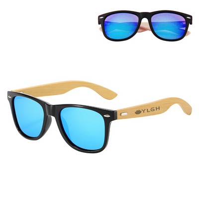 Polarized Gradient Optic Sunglasses w/ Bamboo Legs