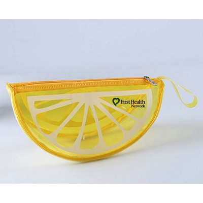 Lemon Shaped PVC Cosmetic Pouch