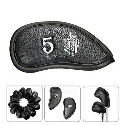 12Pcs Golf Iron Head Covers Set with Identification Numbers