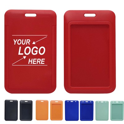Durable Hard Plastic Vertical ID Card Holder.