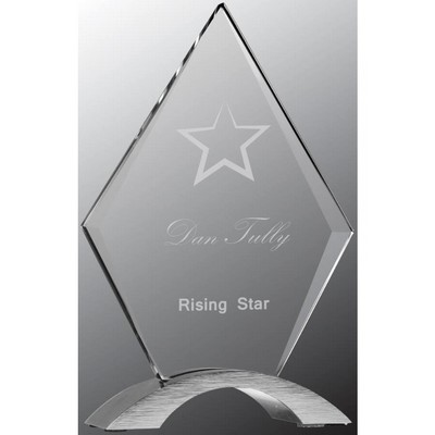 7.25" Diamond Cosmic Acrylic with Silver Base