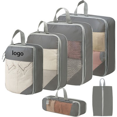Six-Piece Set Of Travel Storage Bags W/ Handle