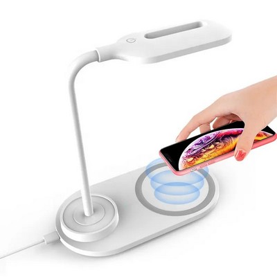 Multifunctional 2 in 1 15W Wireless Charging LED Desk Lamp