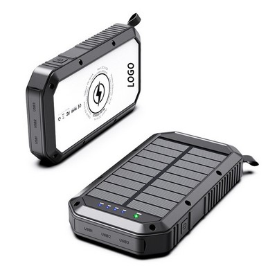Solar Charging Power Bank Led Light with Wireless charger(Free Shipping)