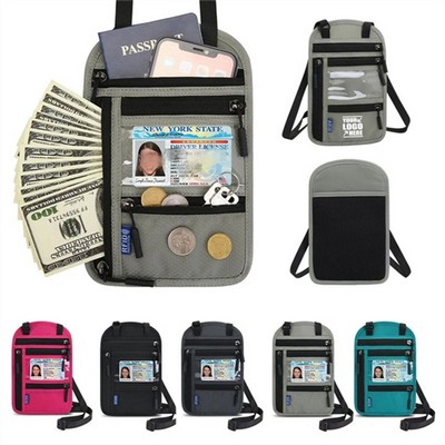 RFID Passport Holder Neck Pouch.