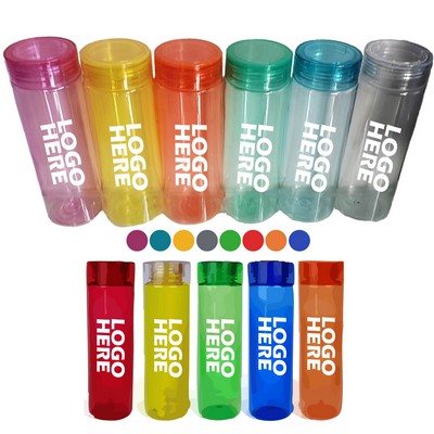30 oz Cylindrical Plastic Water Bottle