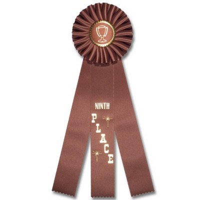 16" Stock Rosettes/Trophy Cup On Medallion - 9TH PLACE