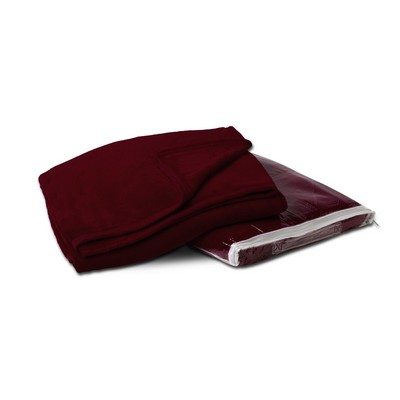 Maroon Red Coral Fleece Throw Blanket