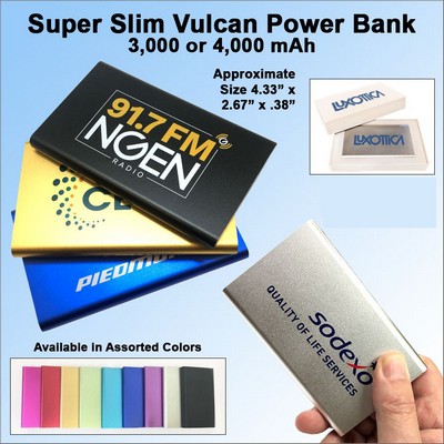 Super Slim Vulcan Power Bank 3000 mAh No Extra Tariff
