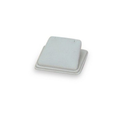 White Leatherette Leaning Earring/Pendant Stand