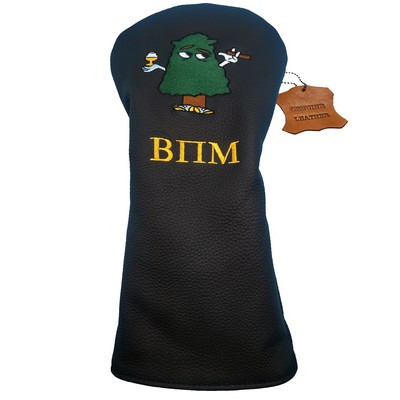 Genuine Leather Embroidered Driver Cover (Made in Pakistan - no tariff penalty)