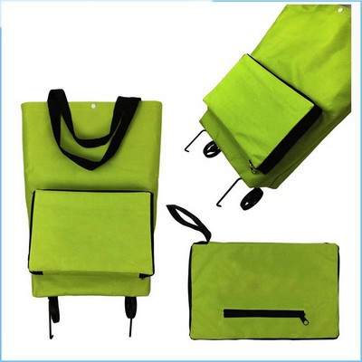 Folding 2 Wheels Lightness Shopping Trolley Bag (18.5"x 11"x 7")