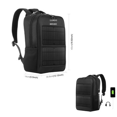 5V 14W Solar Panel Power Backpack with Dual USB Charging Port