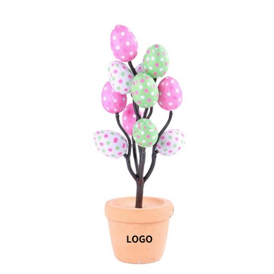 Simulated Easter Egg Potted Plant