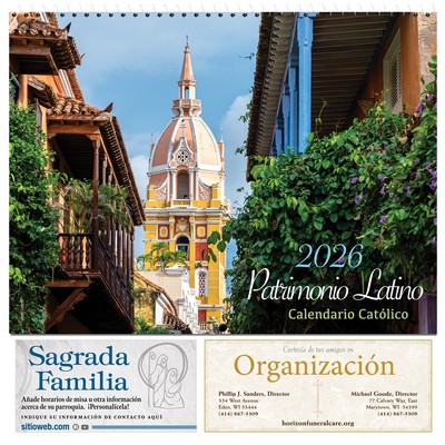 Patrimonio Latino 2026 Catholic Spiral Bound Calendar (Spanish) / 2026 Calendario católico (español)