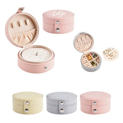 Portable Round Jewelry Box