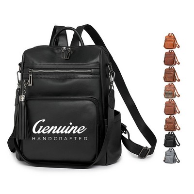 Leather Travel Backpack