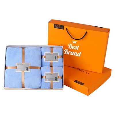 3 Piece Bath Towel Sets in Classic Packaging Box