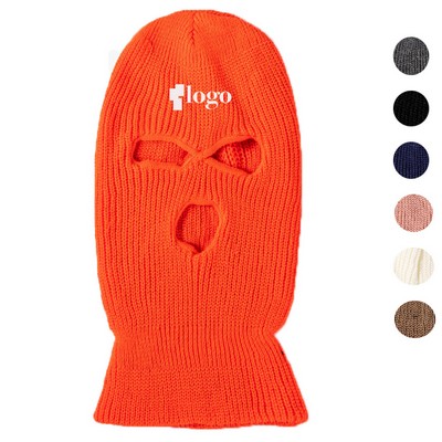 3-Hole Knitted Full Cover Ski Mask