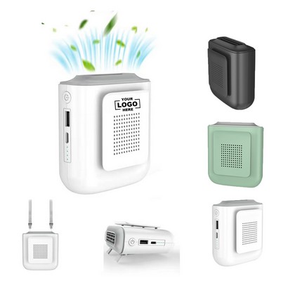 Multifunctional Hanging Waist Fan 4000 Mah Charging Treasure Torch