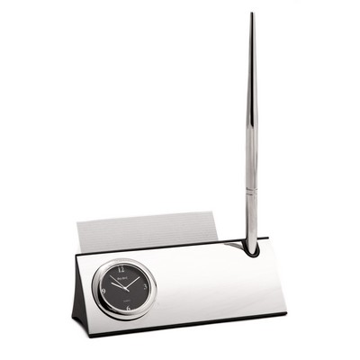 Card Holder w/Clock & Pen
