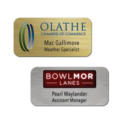 Chaos Full Color Plastic Name Badge (1.5"x3")