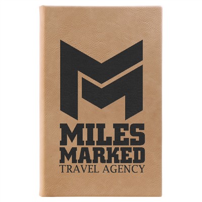 Light Brown Faux Leather Journal, 5 1/4" x 8 1/4"