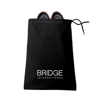Black Drawstring Shoe Bag- 11" x 16"
