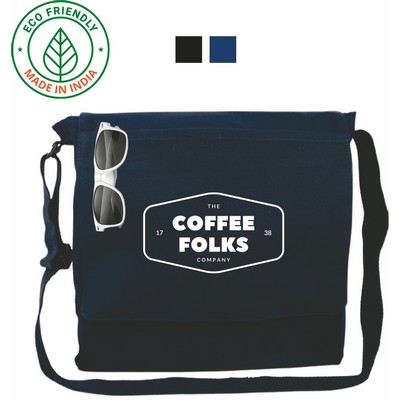 Standard Eco Friendly Navy Canvas Messenger Bag