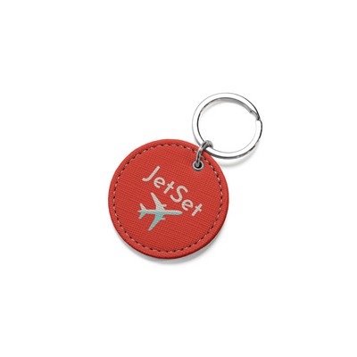 LVL Vegan Leather Round Keychain