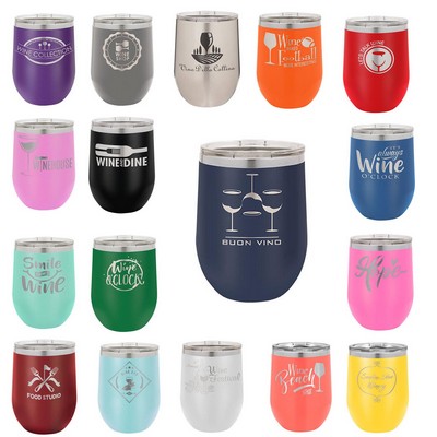 Polar Camel 12 Oz. Stainless Steel Stemless Wine Tumbler
