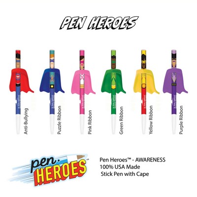 PEN HEROES™ with Cape - Awareness Series - (Individually Bagged - Unassembled)