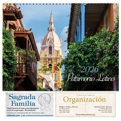 Patrimonio Latino 2026 General Business Calendar (Spanish) / calendario negocio general (español)