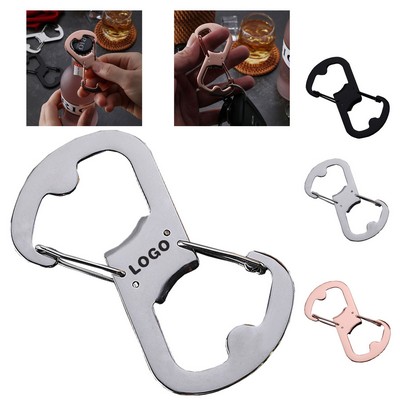 Stainless Steel Figure-8 Bottle Opener Carabiner