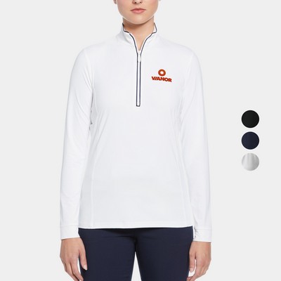 Original Penguin® Lightweight Veronica Women's Quarter Zipper Pullover with Custom Logo