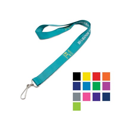 Custom 1" Polyester Lanyard w/ Metal Swivel J Hook