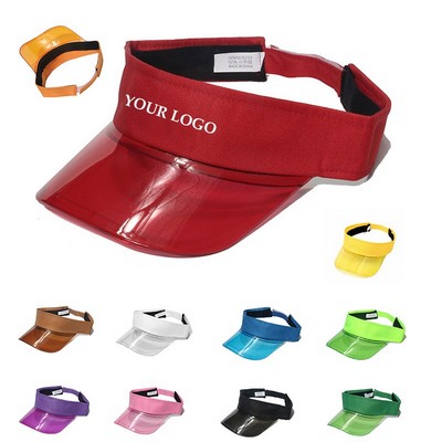 PVC Solar Transparent Bingo Visor Poker Sun Hat