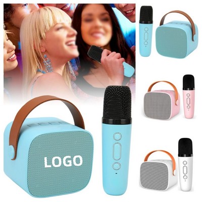 Karaoke Machine for Kids and Adult, Portable Bluetooth Speaker with Wireless Microphone