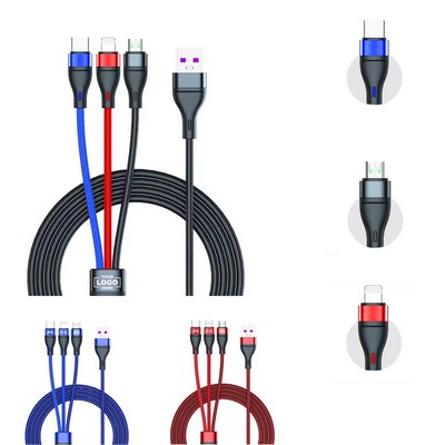 Traverse 3 - in - 1 Charging Cable Equipped with Multiple Connectors