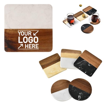 Marble Wood Coaster